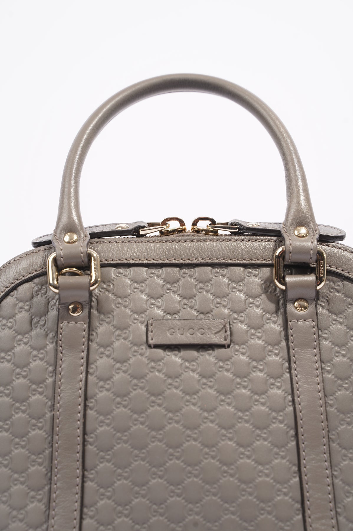 Gucci Womens Dome Bag Grey Guccissima Small – Luxe Collective