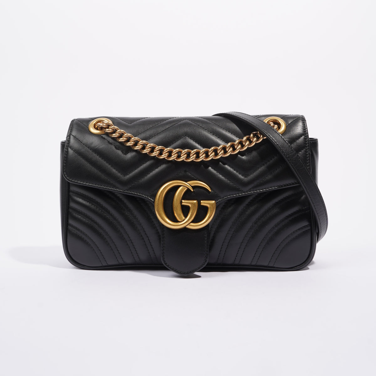 Gucci Womens Marmont Flap Black / Gold Small – Luxe Collective