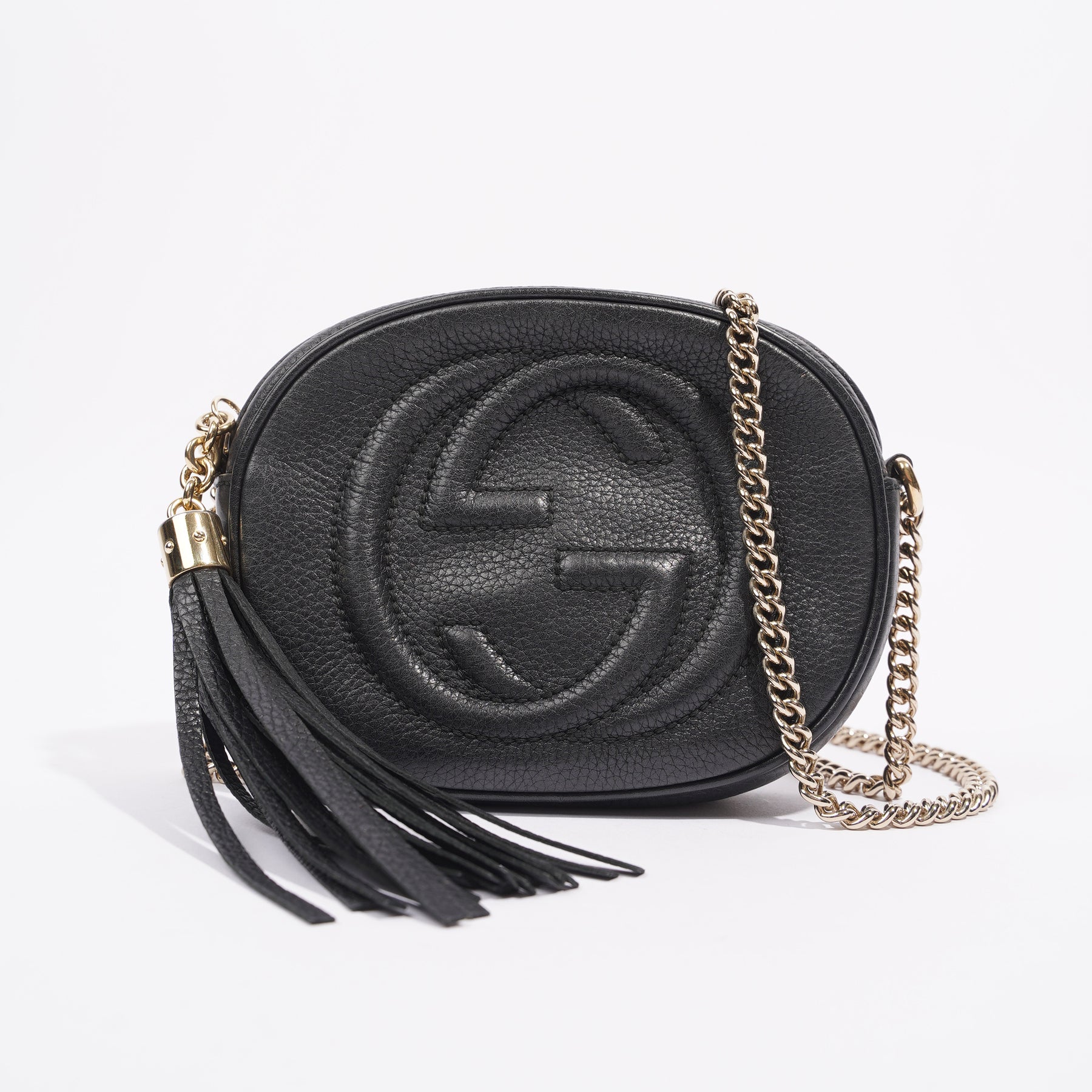 Gucci Soho Mini Chain Bag in Black Leather — UFO No More