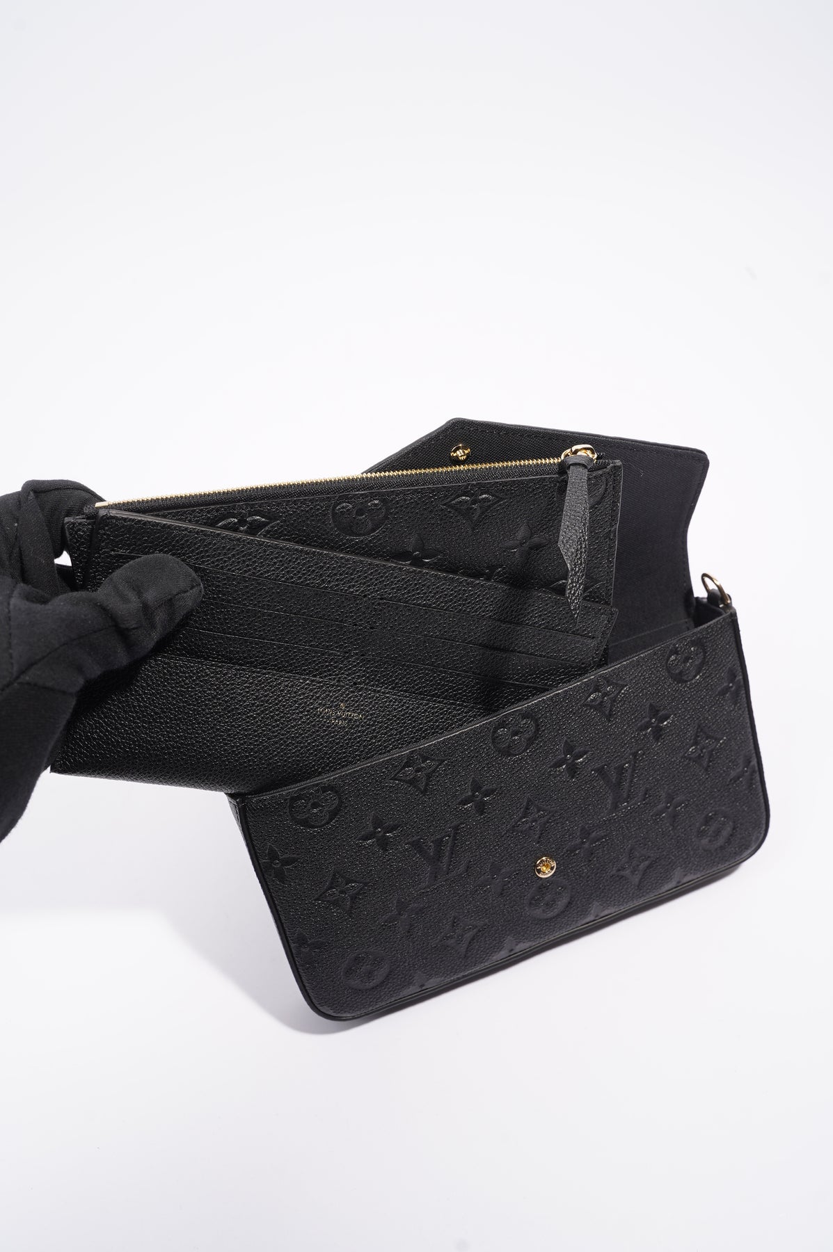 Louis Vuitton - Pochette Félicie - Black Empreinte Leather - GHW