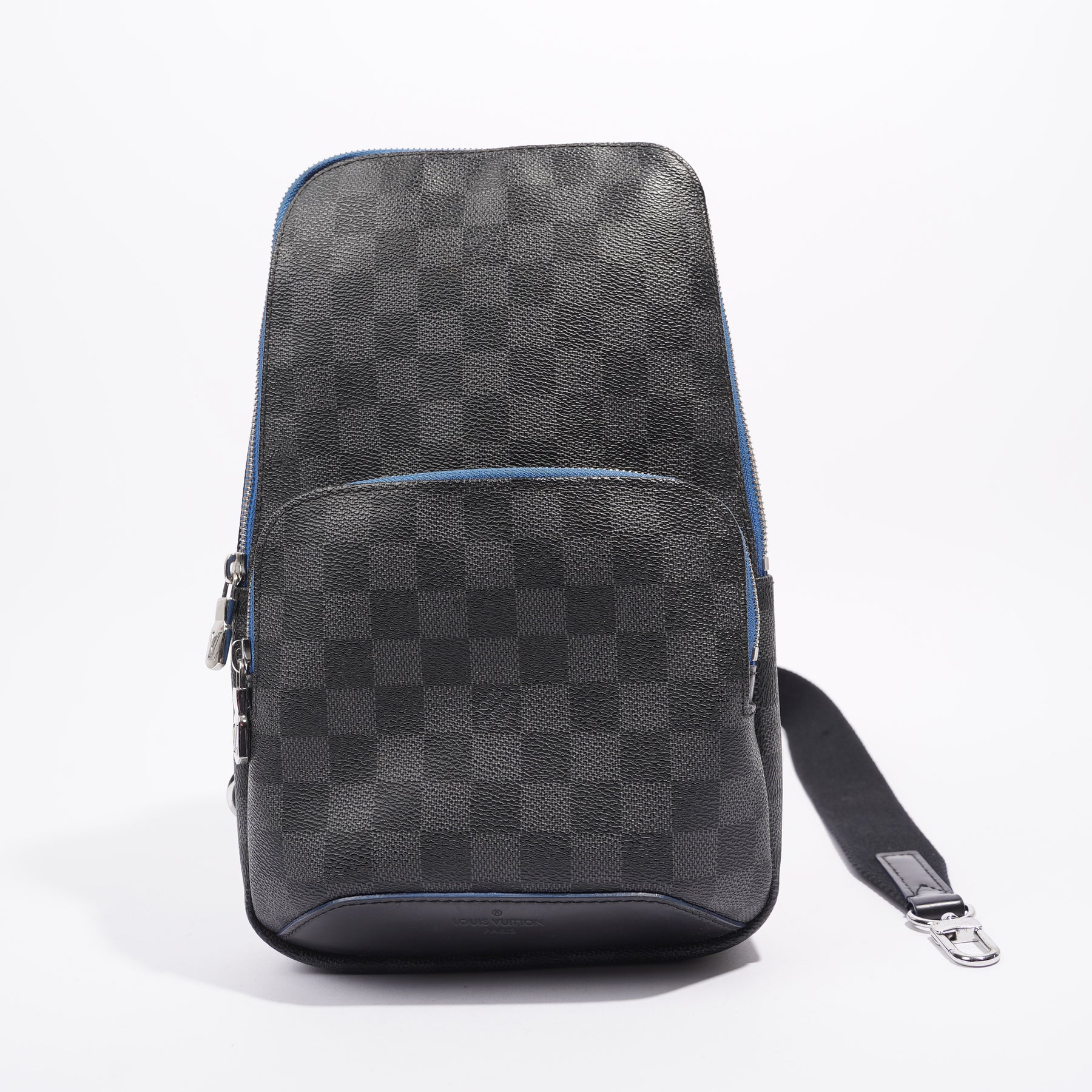 Louis Vuitton Avenue Sling Mens Monogram Bag M45897 VIRGIL Leather Black  Matte
