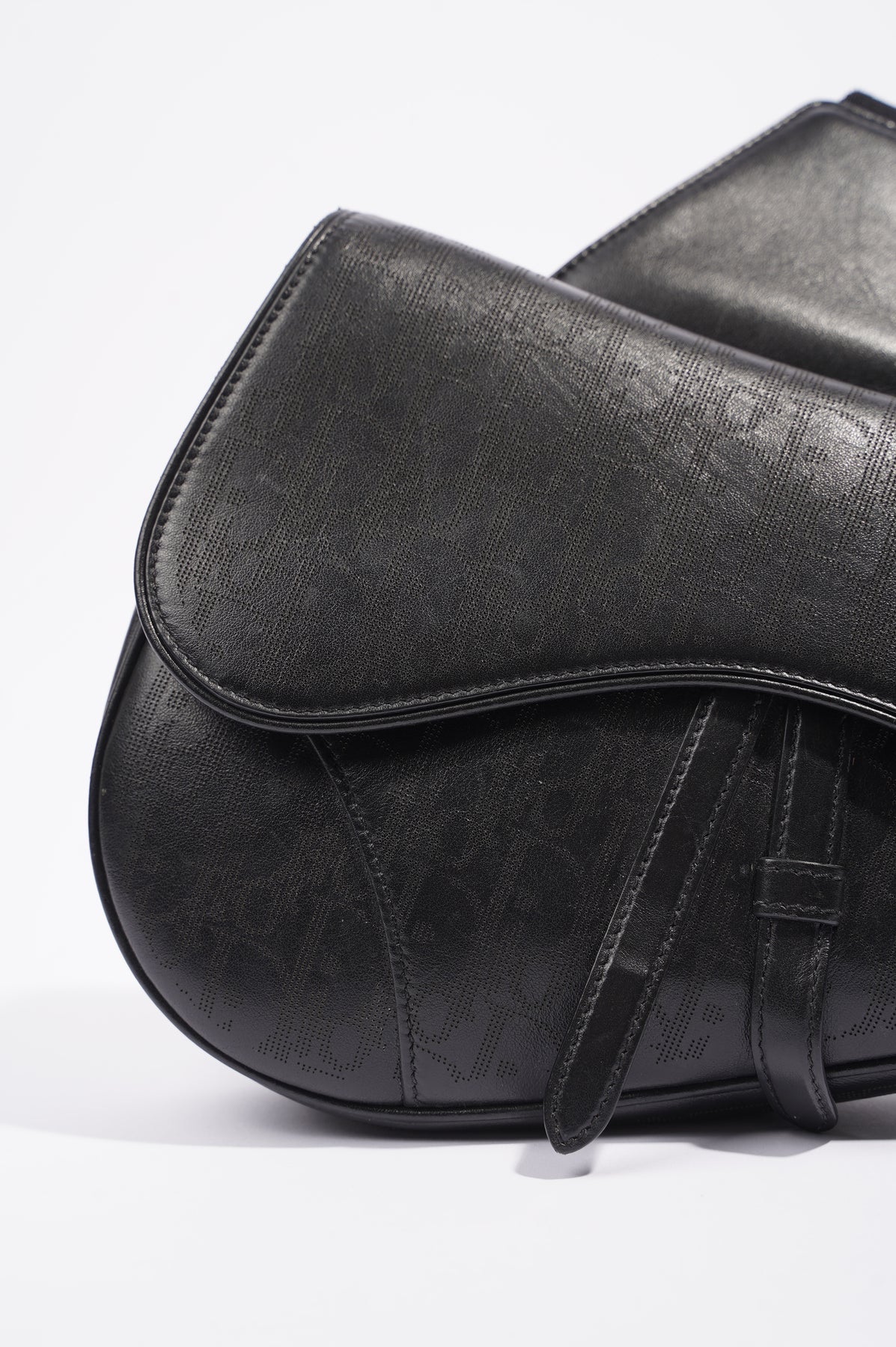 Dior Homme Oblique Saddle Bag in Black for Men