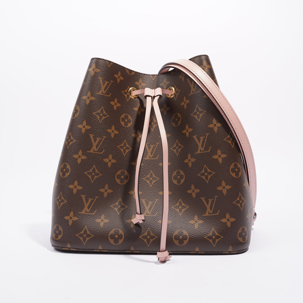 Louis Vuitton NeoNoe MM Monogram Canvas Bucket Bag Red Interior Preowned