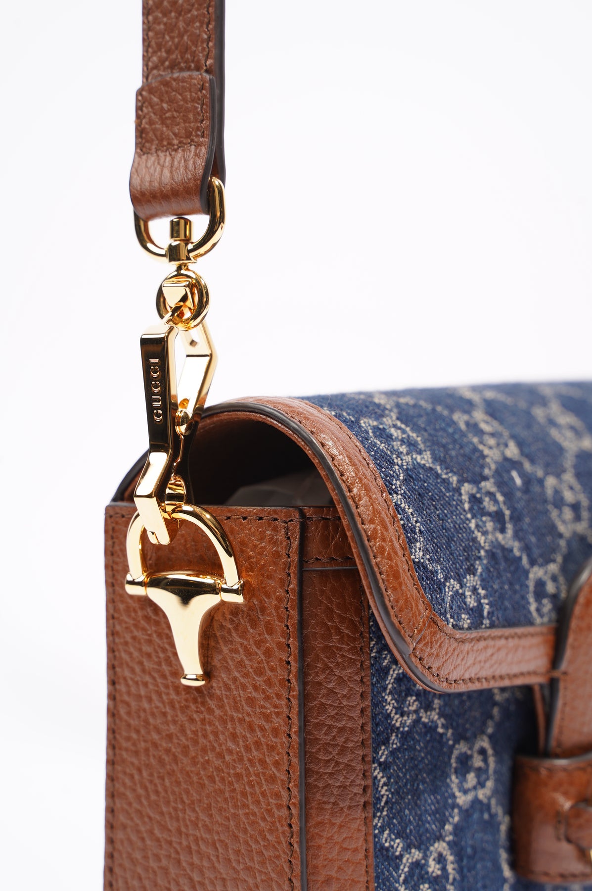 Gucci's Horsebit 1955 Mini Bag Now Comes In Blue Denim - BAGAHOLICBOY