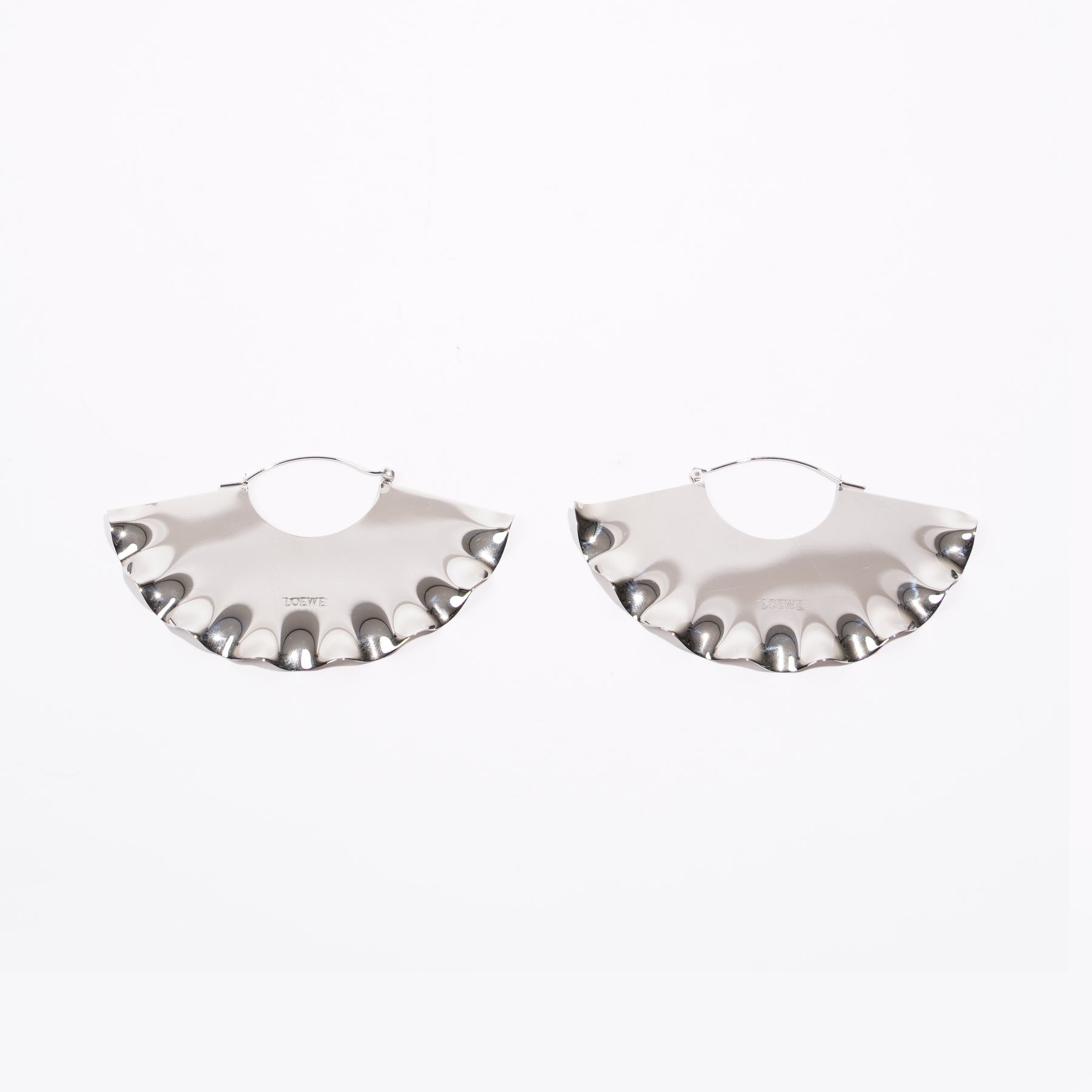 Loewe Womens Frills Earrings Silver – Luxe Collective