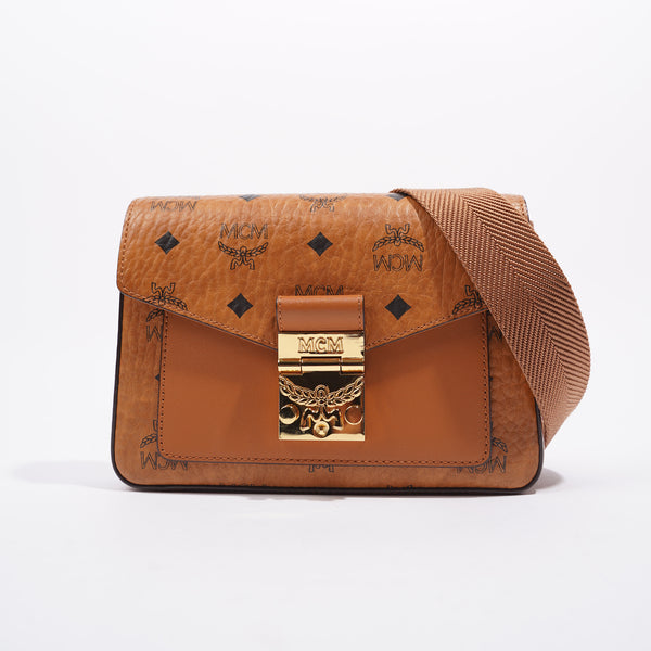 Small Millie Crossbody in Visetos Cognac