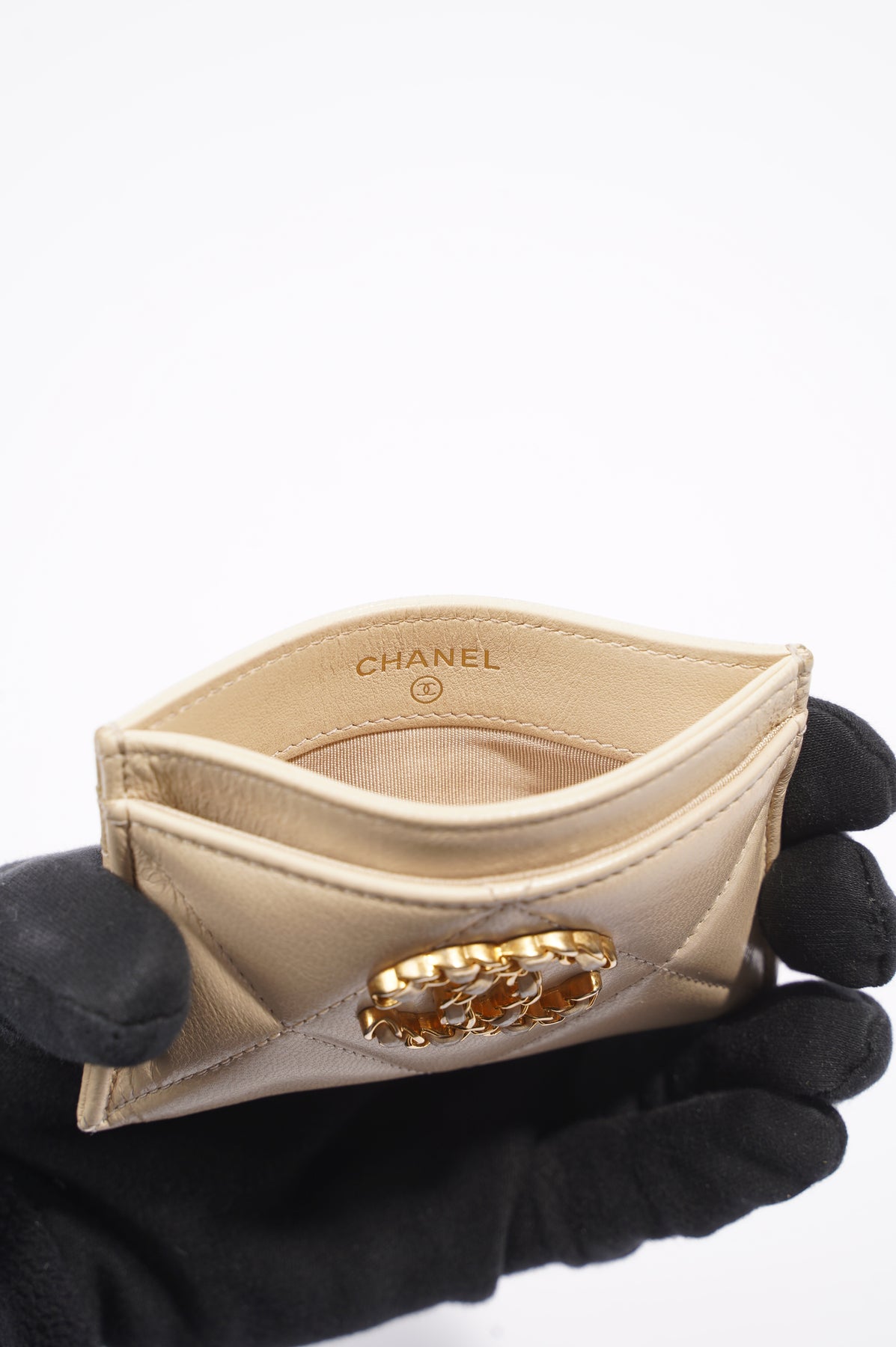 Chanel 19 Card Holder Black