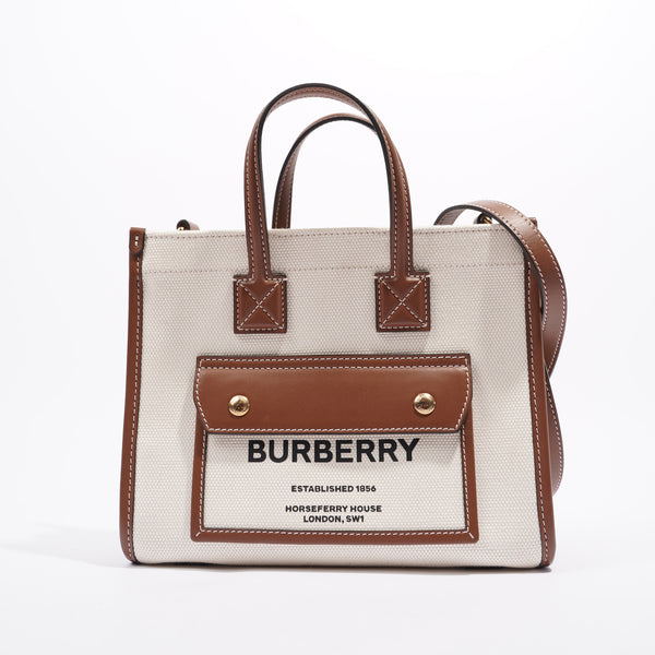 Burberry Two-Tone Freya Tote Bag