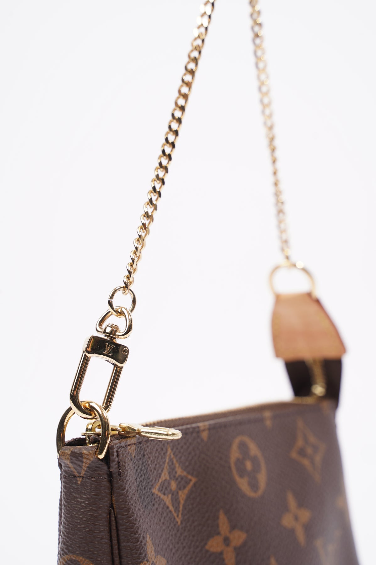 Louis Vuitton Monogram Pochette Accessories with Louis Vuitton Adjusta –  Luxmary Handbags