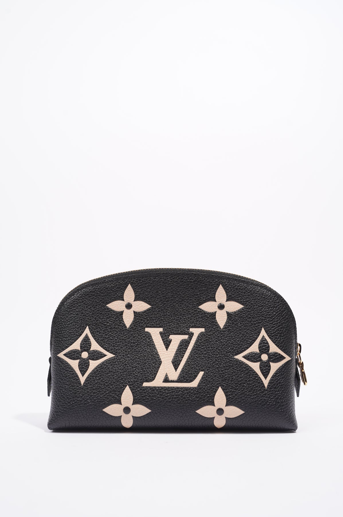 Louis Vuitton Black And Beige Giant Monogram Empreinte Cosmetic Pouch PM  Gold Hardware, 2022 Available For Immediate Sale At Sotheby's