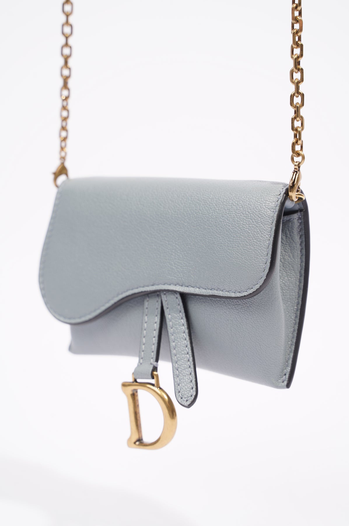 Christian Dior Womens Saddle Pouch Baby Blue Nano – Luxe Collective