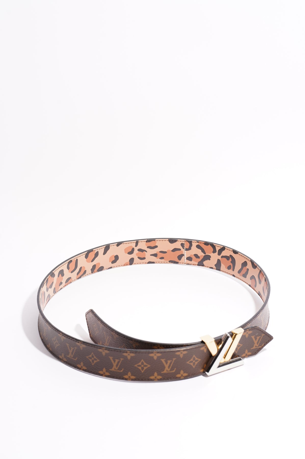 Twist leather belt Louis Vuitton Brown size 90 cm in Leather