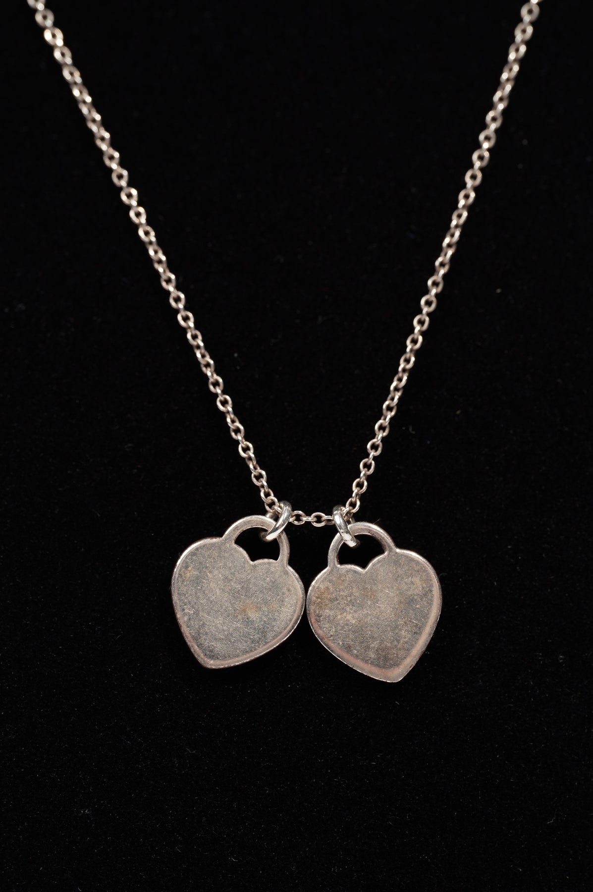 Tiffany's double heart tag necklace | Heart necklace tiffany, Tiffany and  co necklace, Pink heart necklace