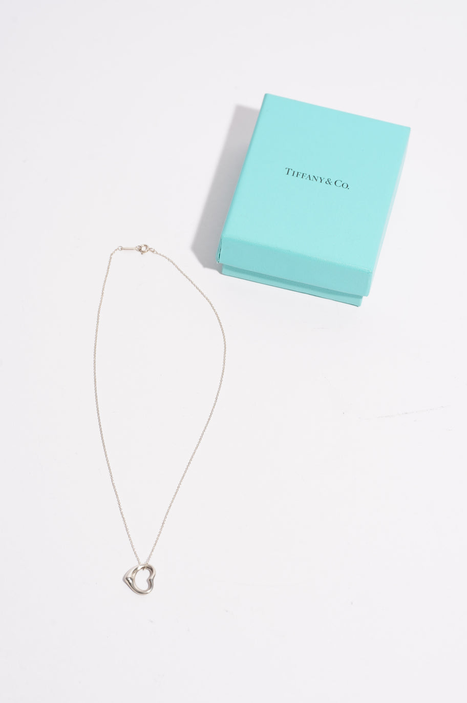 Tiffany & Co Womens Heart Necklace Silver Image 5