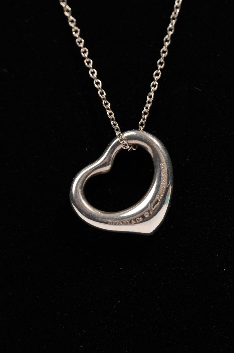  Tiffany & Co Womens Heart Necklace Silver