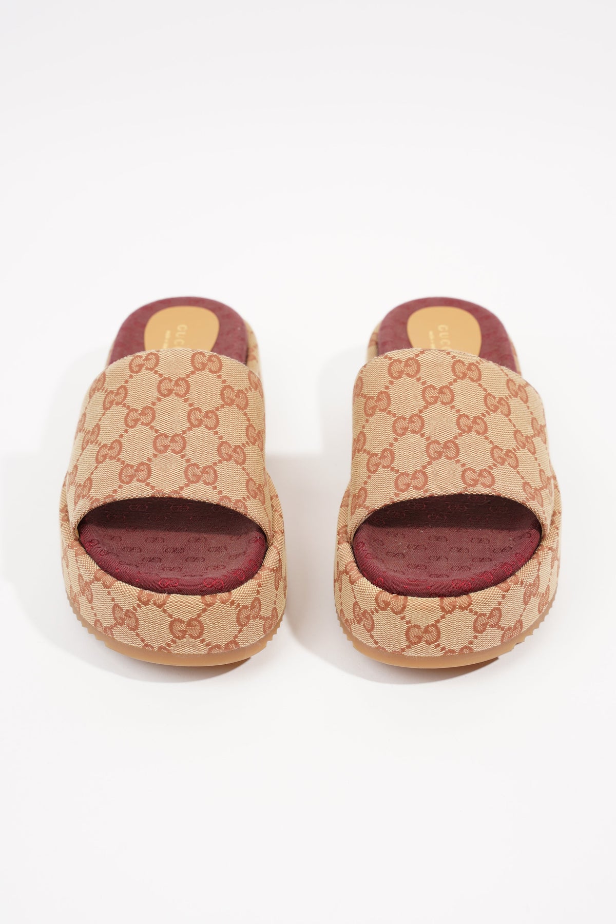 Buy Gucci Wmns GG Slide Sandal 'Monogram - Beige Brick Red