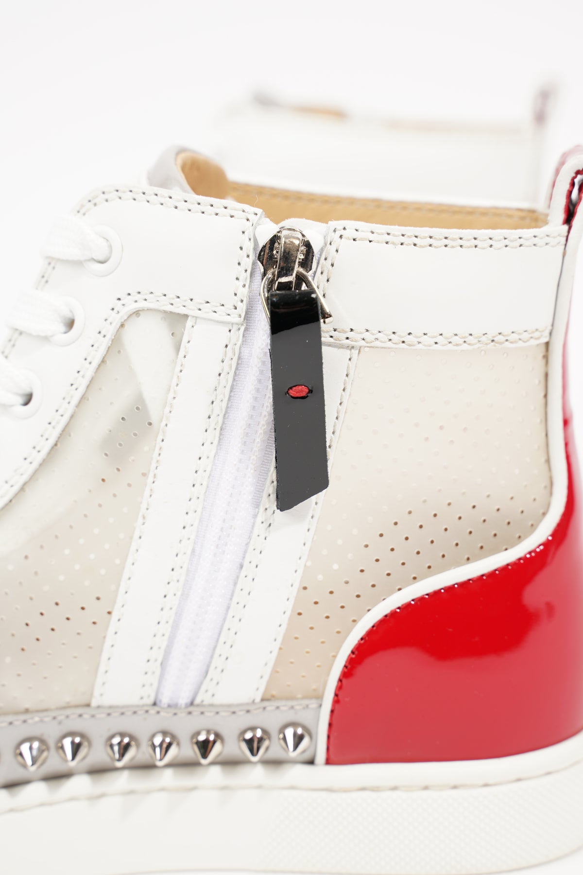 Christian Louboutin Sosoxy Spikes High-Top Sneakers in White