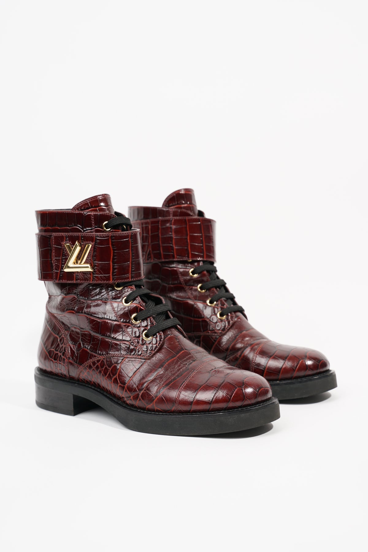 Louis Vuitton Wonderland Monogram Leather Ankle Boots Size 38 US 8 UK 5 AU 7
