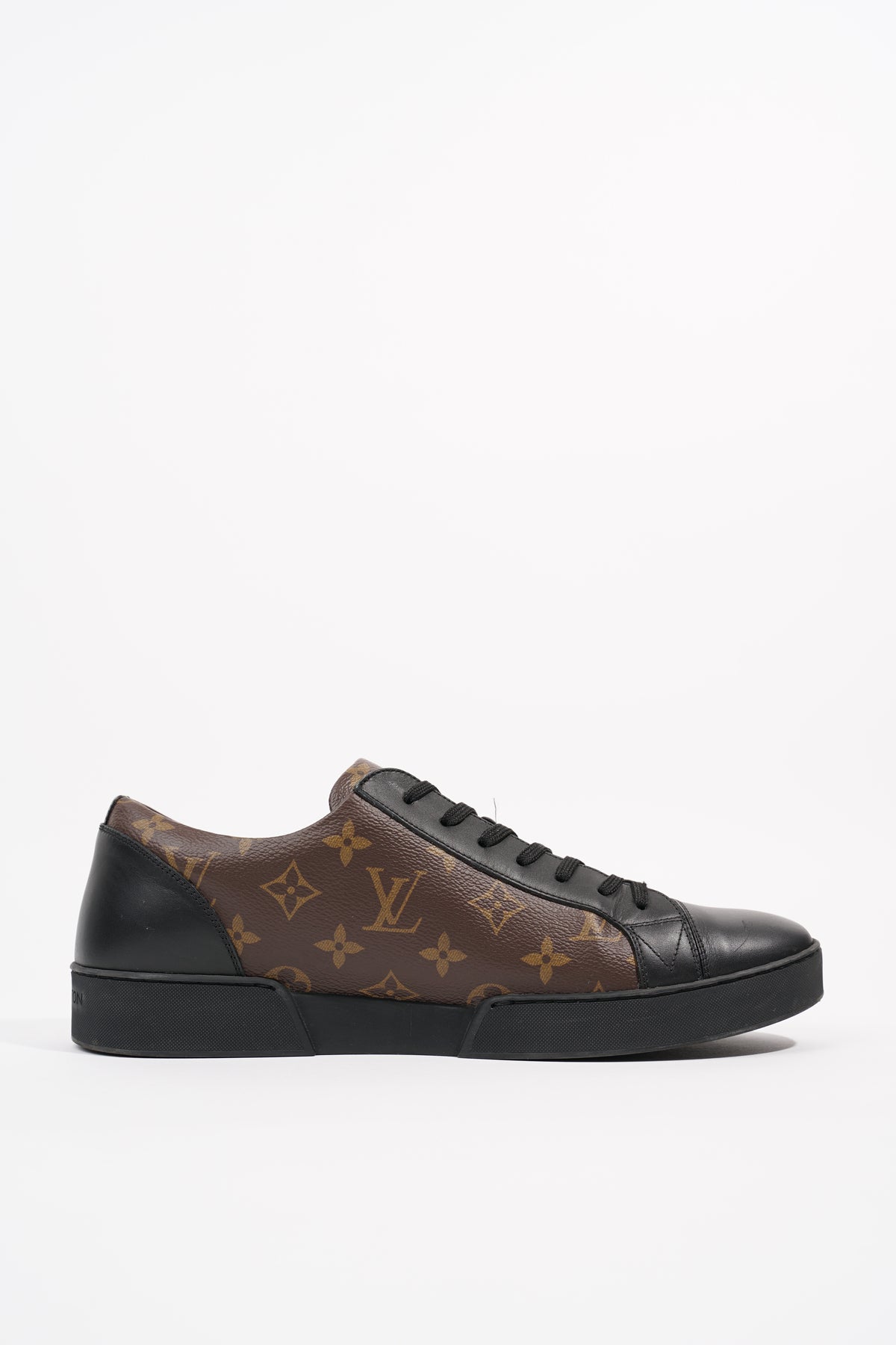 Louis Vuitton Brown Monogram Canvas And Suede Sneakers Size 43.5