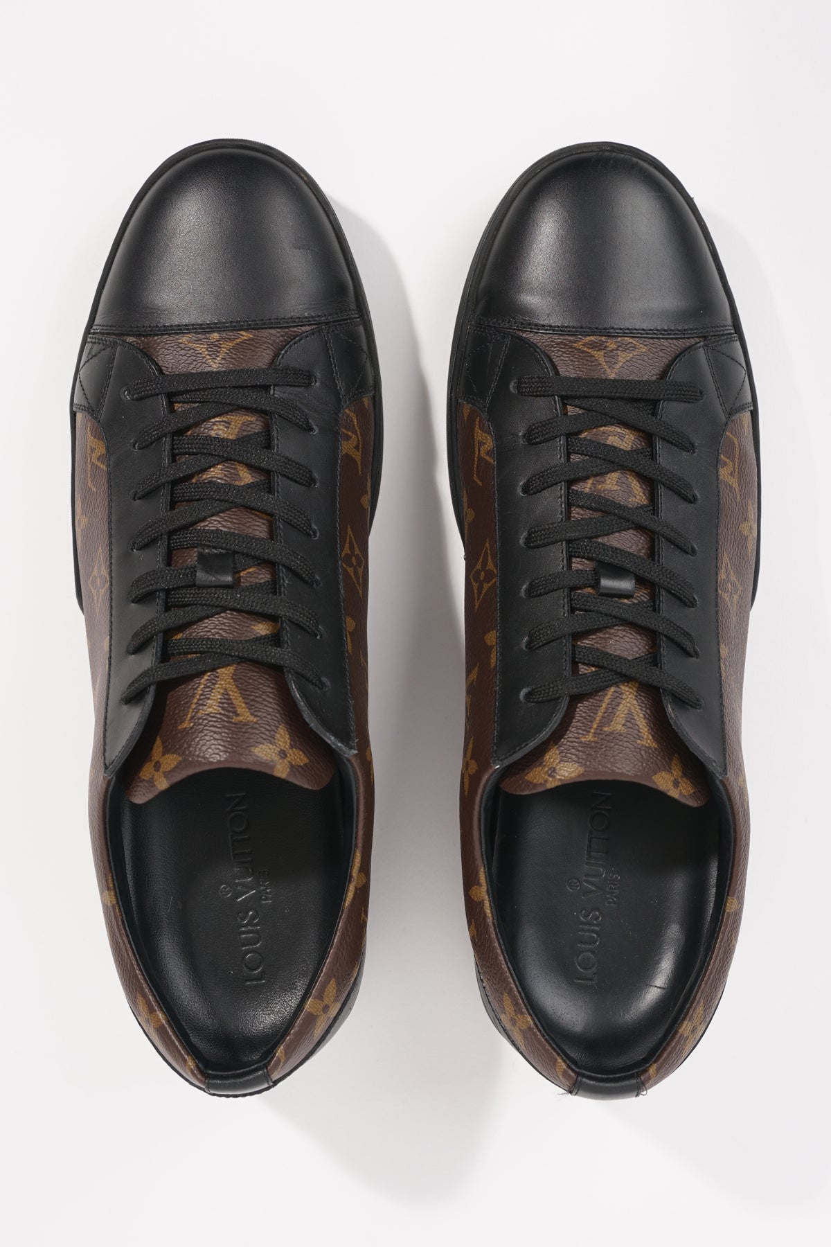 Louis Vuitton Men's US 5.5 Black Monogram Eclipse Match-Up High Top Sneaker 817lv43, Size: 4.5