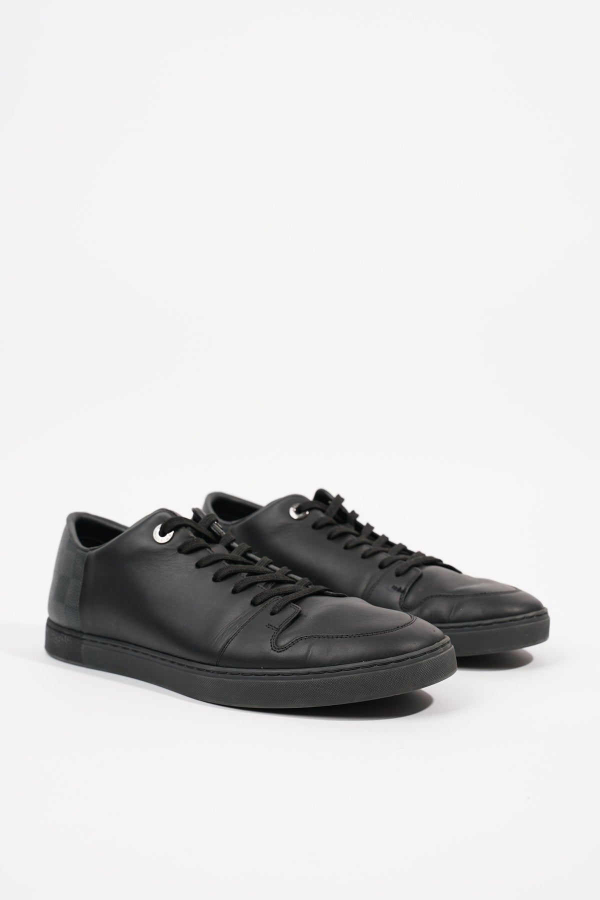 Louis Vuitton, Shoes, Louis Vuitton Men Shoes Damier Black Leather Buckle  95uk 5us New Never Worn