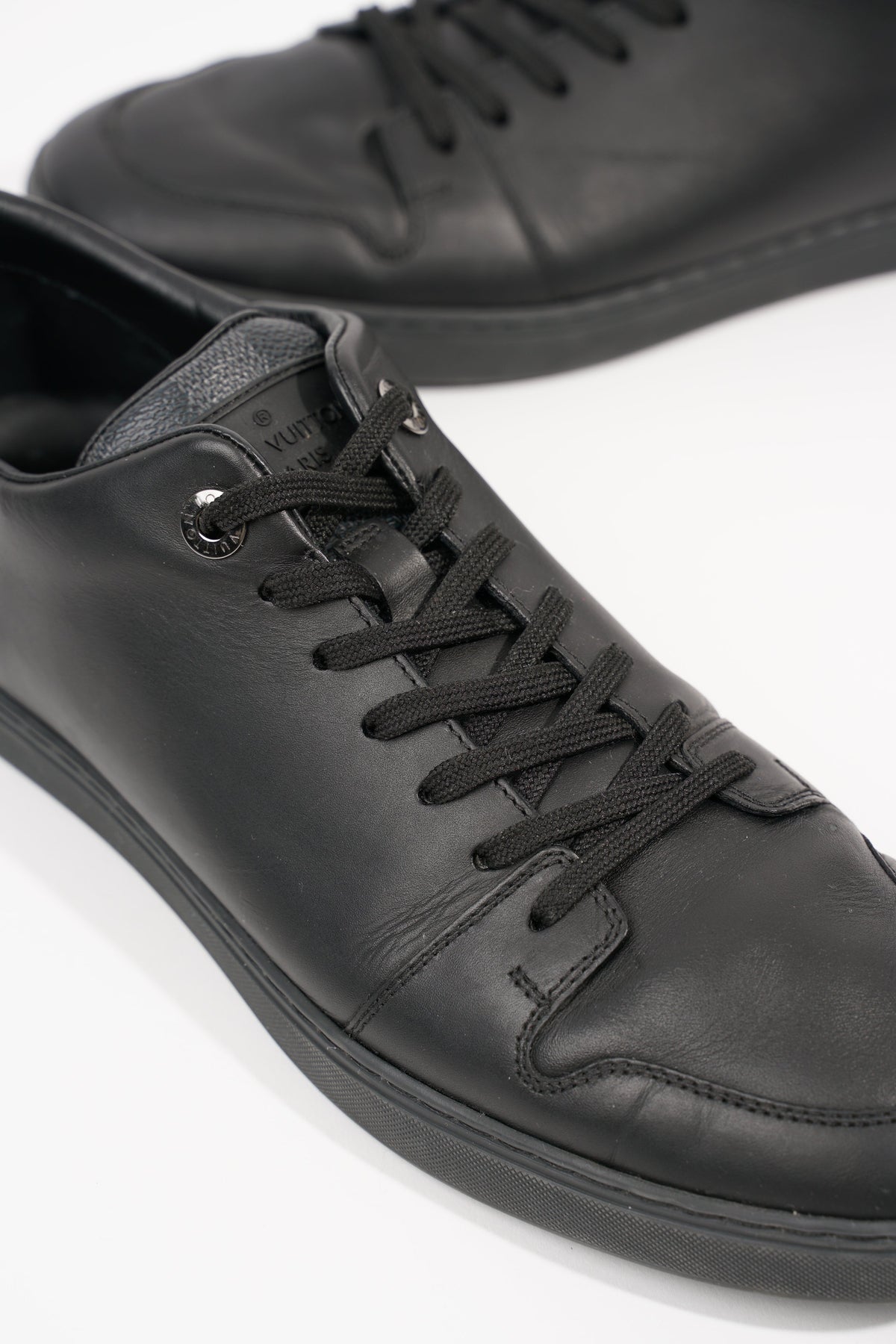 Louis Vuitton Black Petit Damier Shoes Men 7 US/ 6 UK/ 40 EUR Suede *NO  INSOLES*