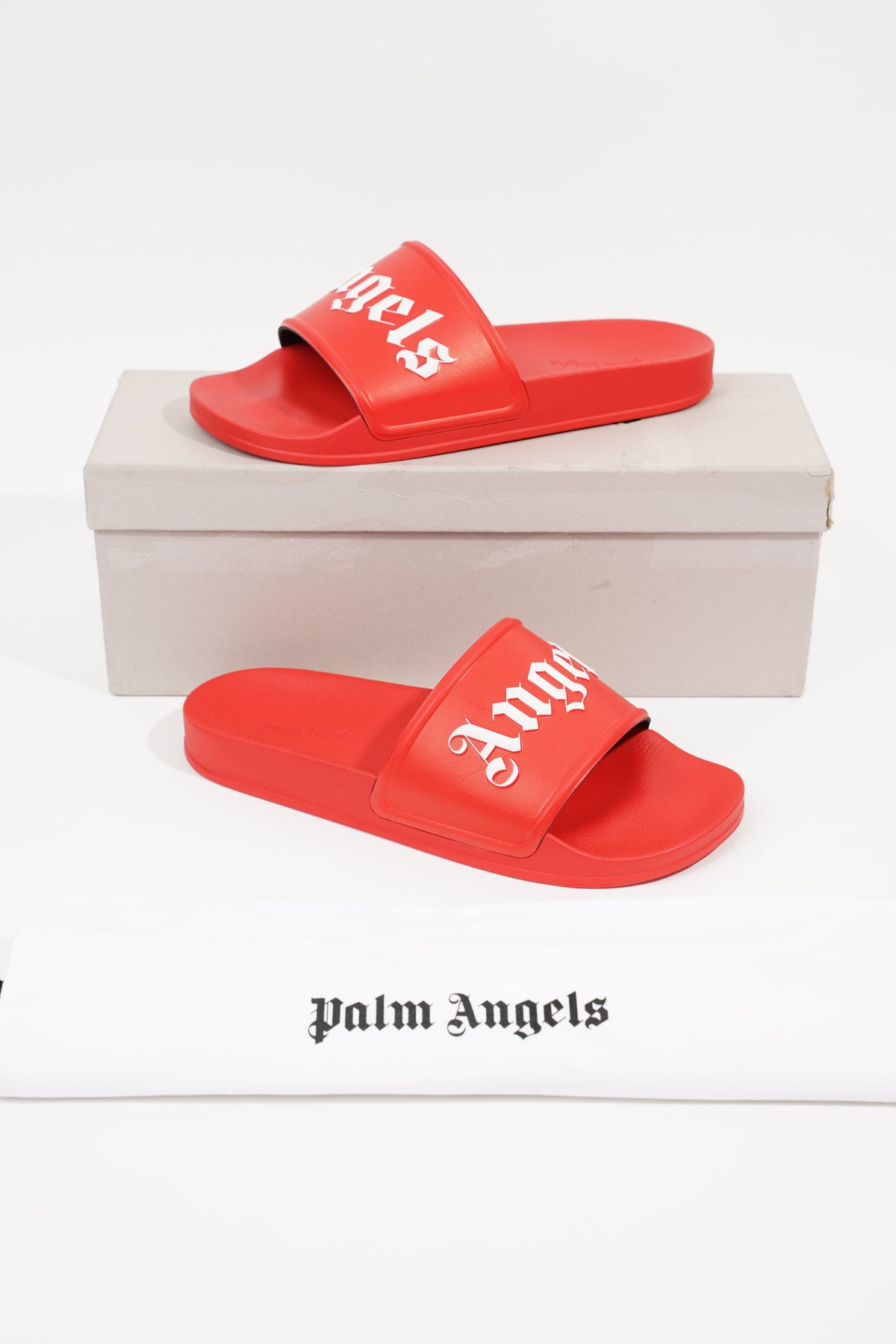 Palm Angels Womens Slides Red EU40 UK7 Luxe Collective