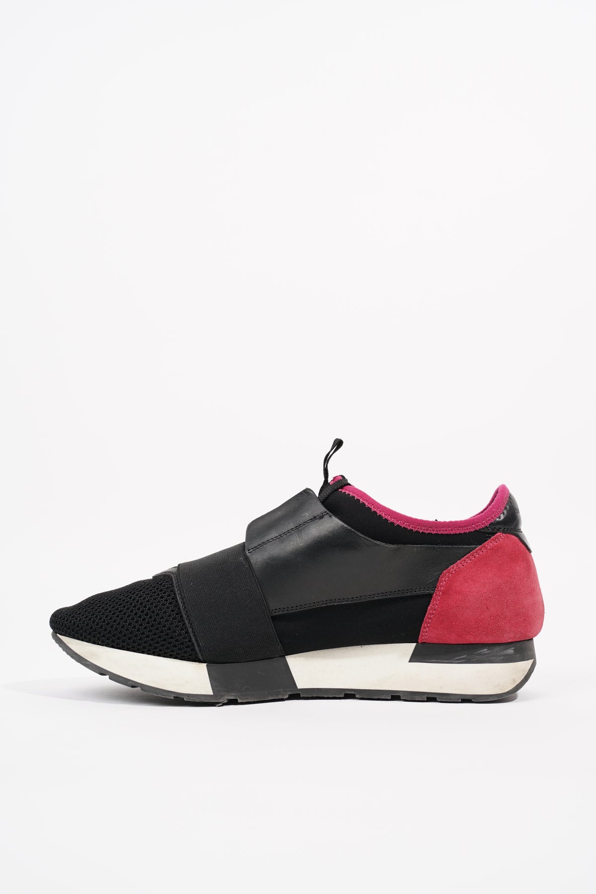 Balenciaga  Race Runner Leather Suede And Neoprene Sneakers  Gray by  Balenciaga  Snap Fashion  Shop Fashion in a Snap