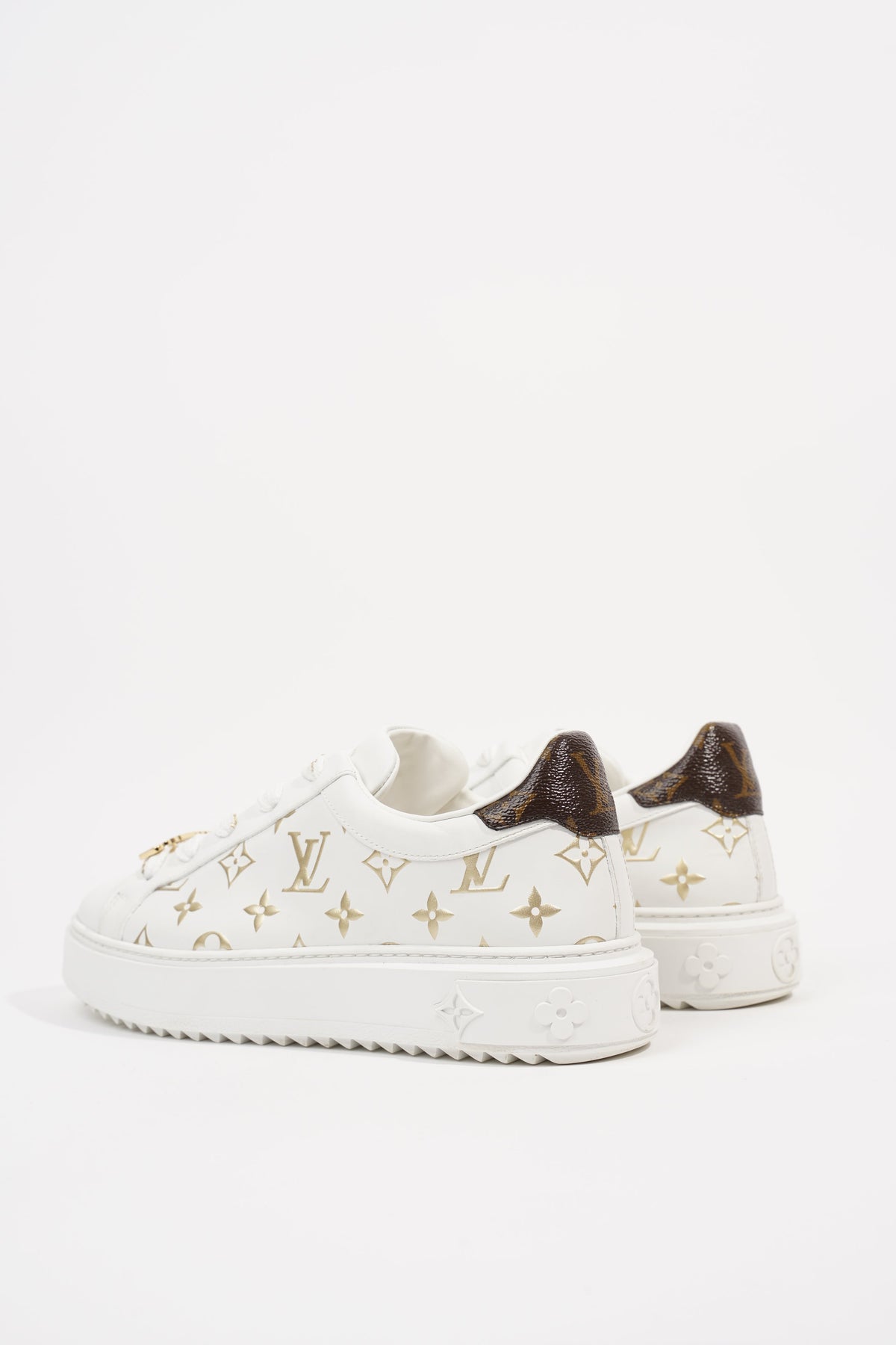 Louis Vuitton White & Gold Transparent Time-Out Womens Sneaker