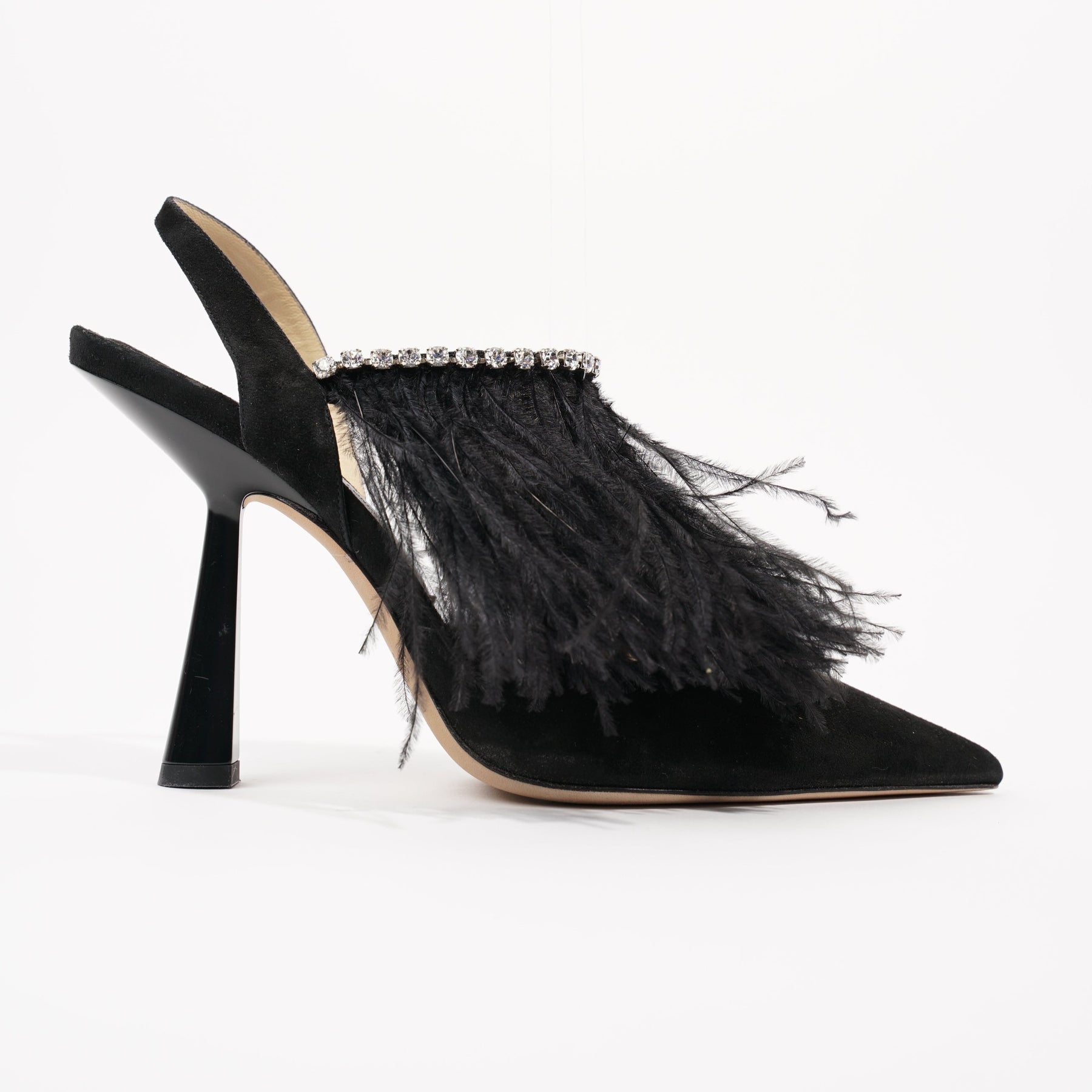 Jimmy choo sale ostrich feather shoes