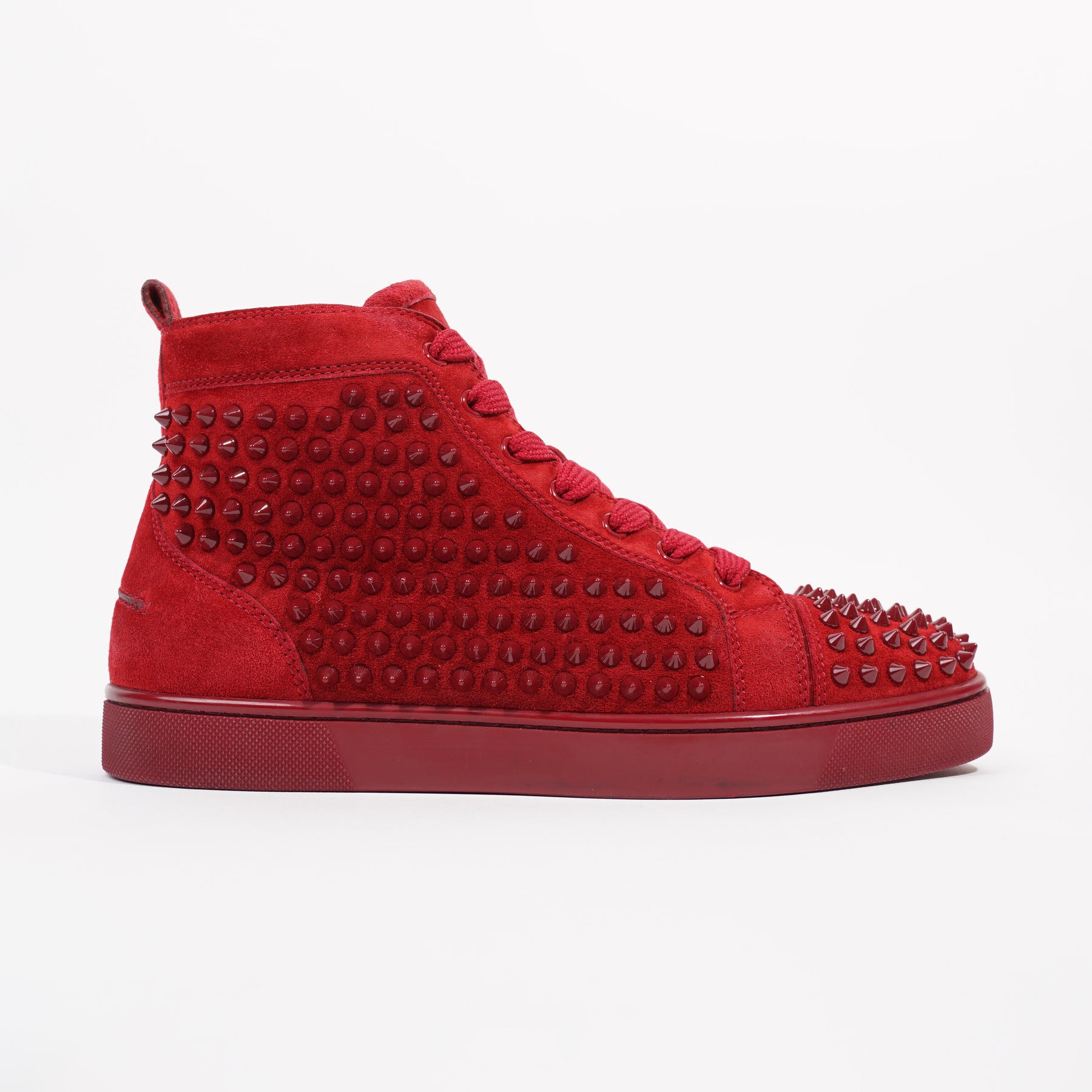 CHRISTIAN LOUBOUTIN WOMEN'S CRAZY SPIKED HIGH TOP SNEAKERS-SIZE 7