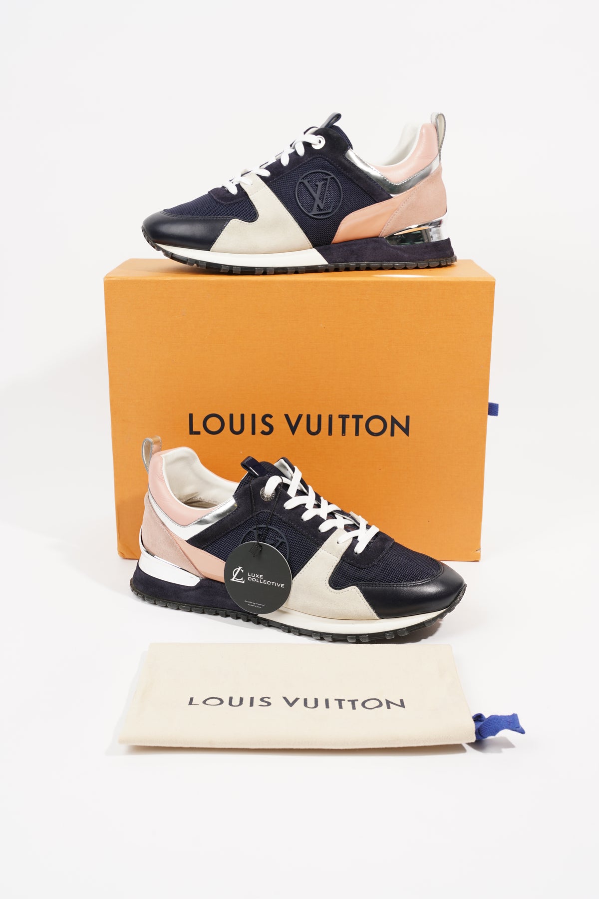 Louis Vuitton Womens Run Away Navy / Cream / Pink EU 41 / UK 8