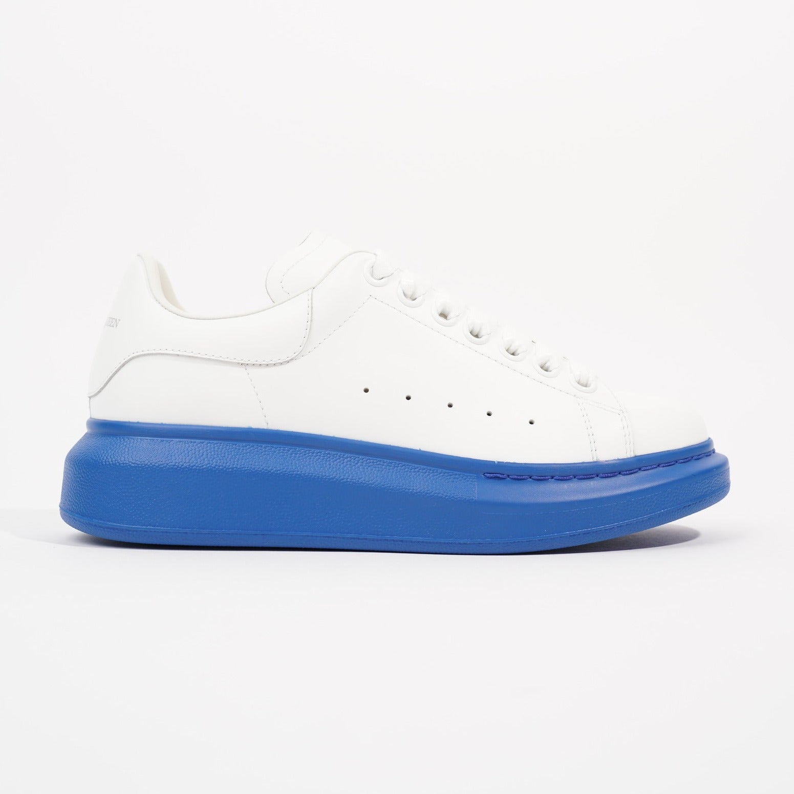 Alexander mcqueen white hot sale and blue sneakers