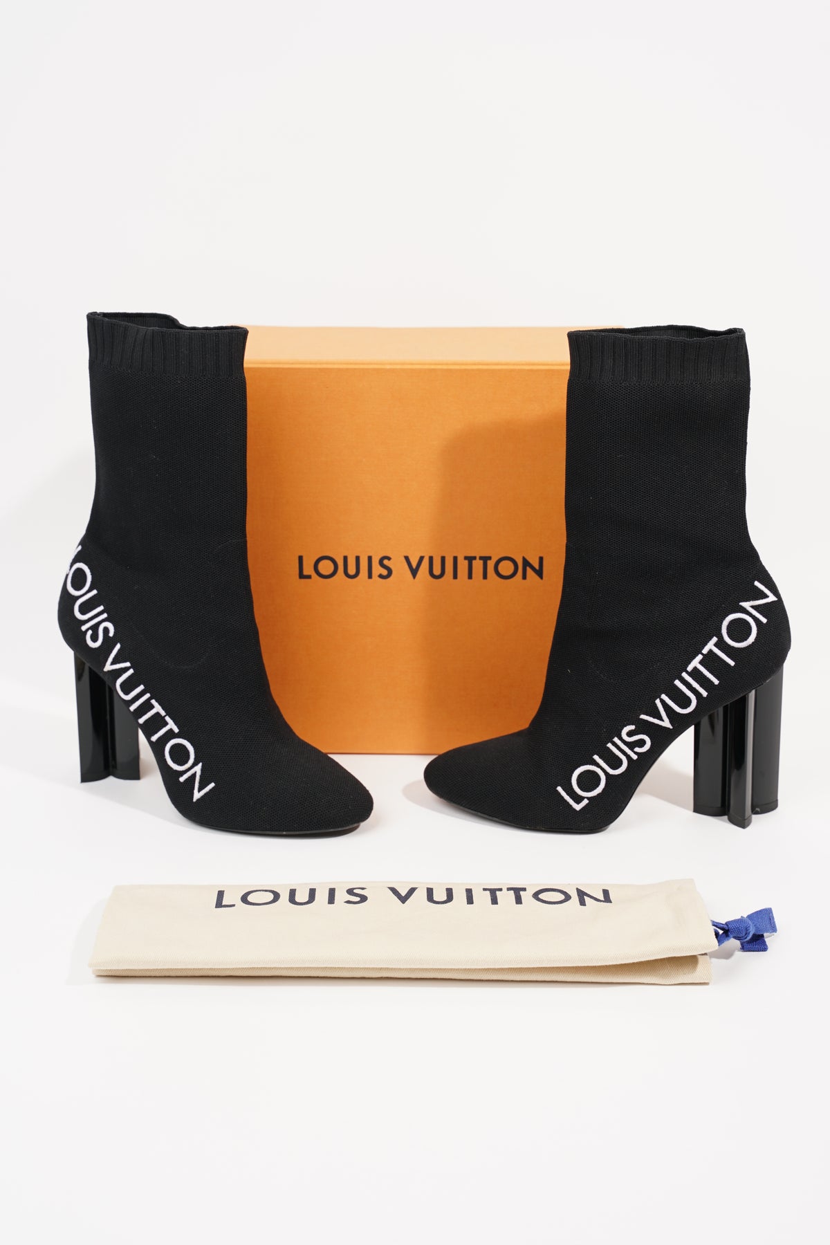 LOUIS VUITTON Patent Silhouette Ankle Boots 37.5 Black 1212146